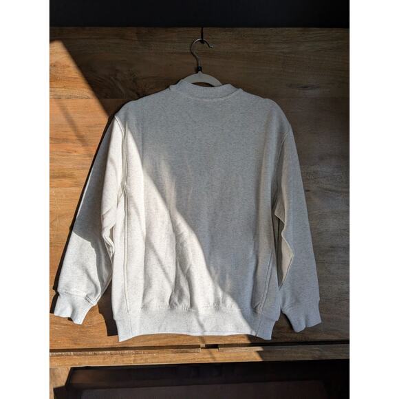 NWT ATHLETA Forever Fleece Sweatshirt Women’s 2XS Fog Gray Heather Pullover Crew - Picture 2 of 4